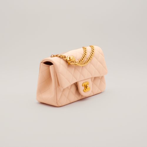 Chanel Mini Flap Bag with Camellia Chain