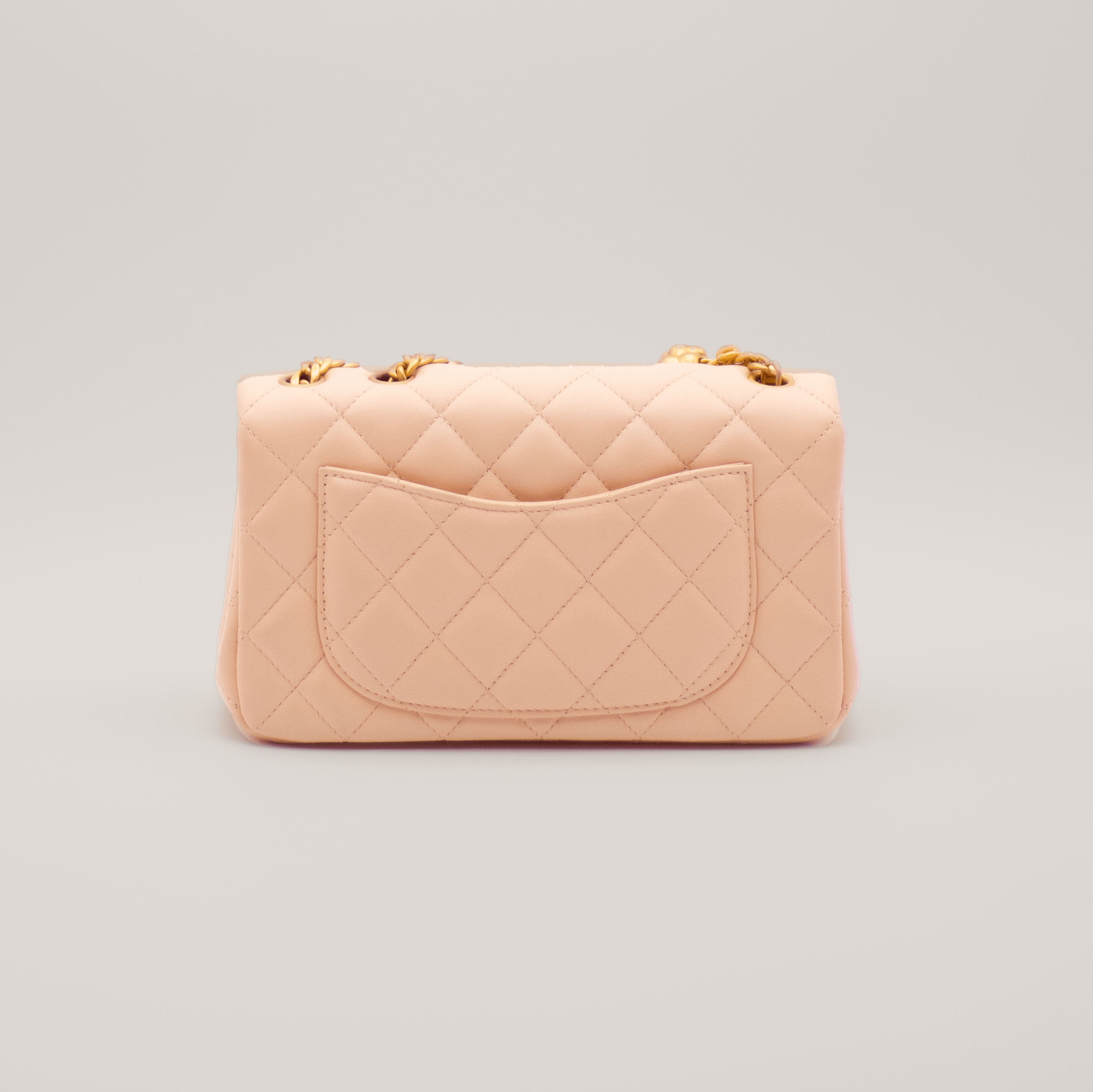 Chanel Mini Flap Bag with Camellia Chain