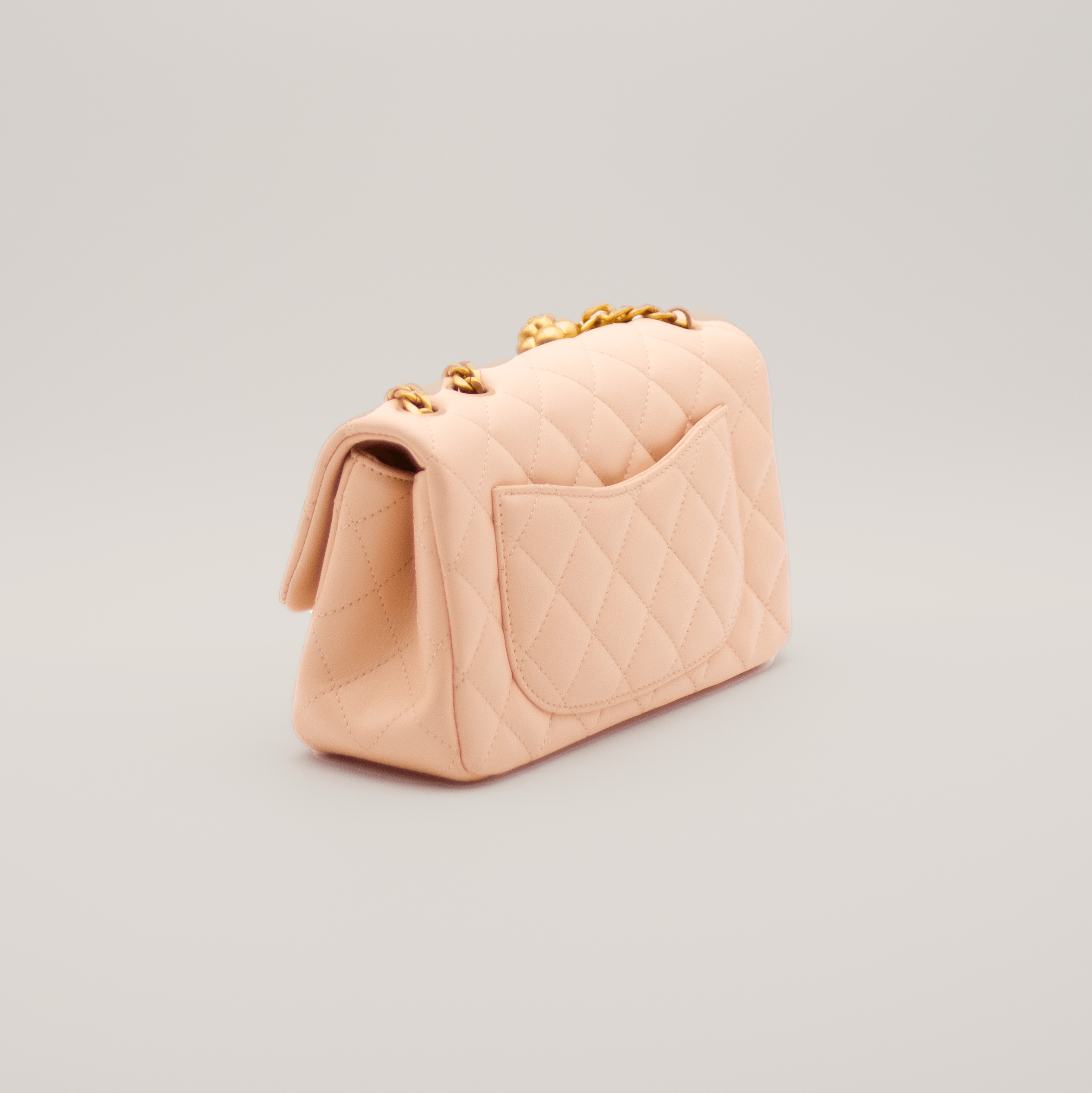 Chanel Mini Flap Bag with Camellia Chain